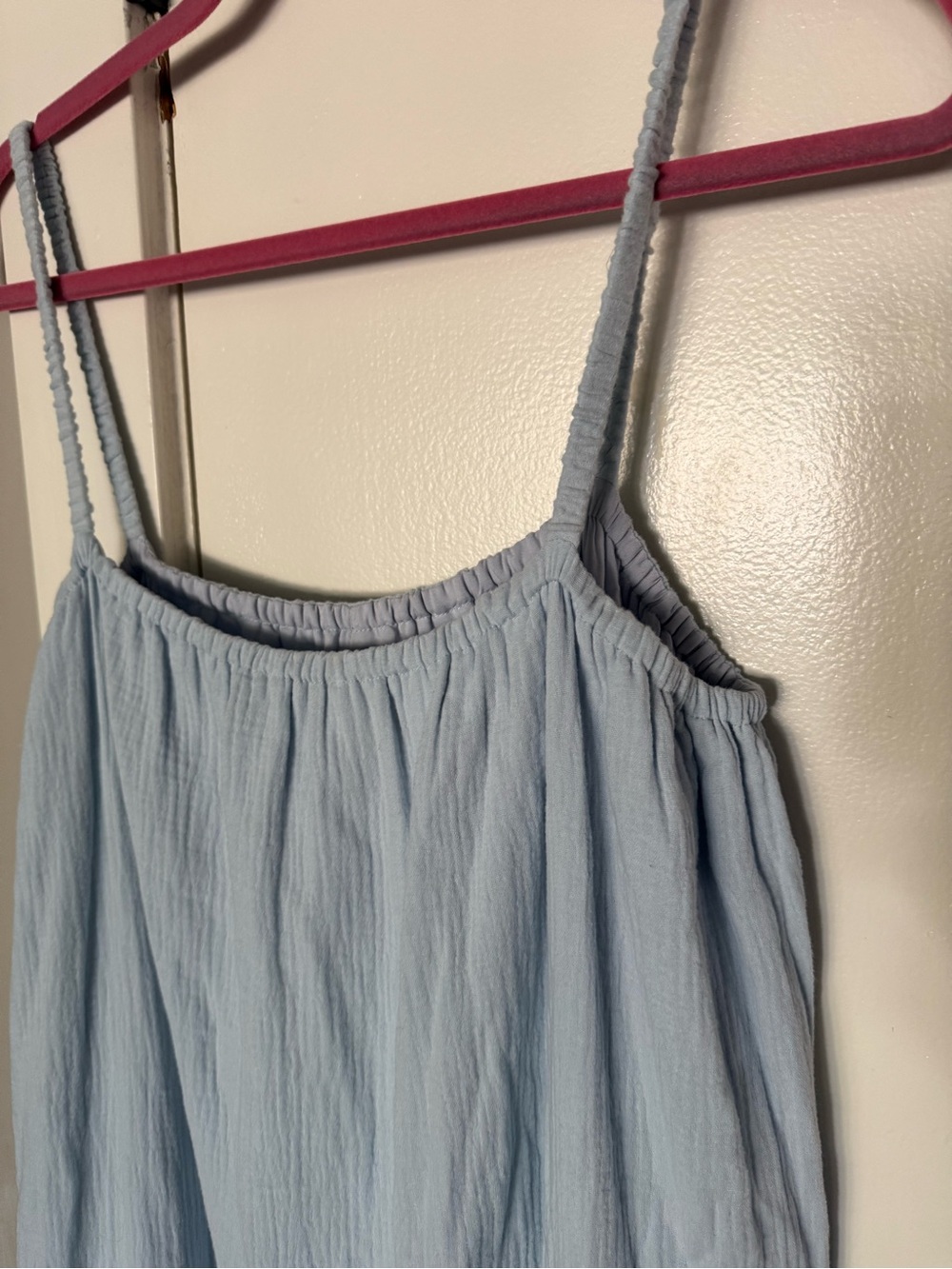 Madison the Lable Light Blue Tiered Spaghetti Strap Maxi Dress - Picture 3 of 5
